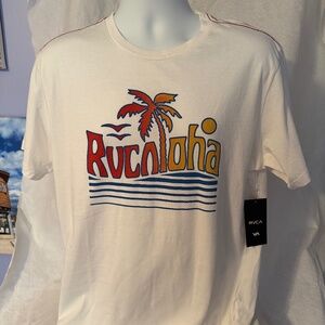 RVCA Aloha Men's Medium White T-Shirt New!